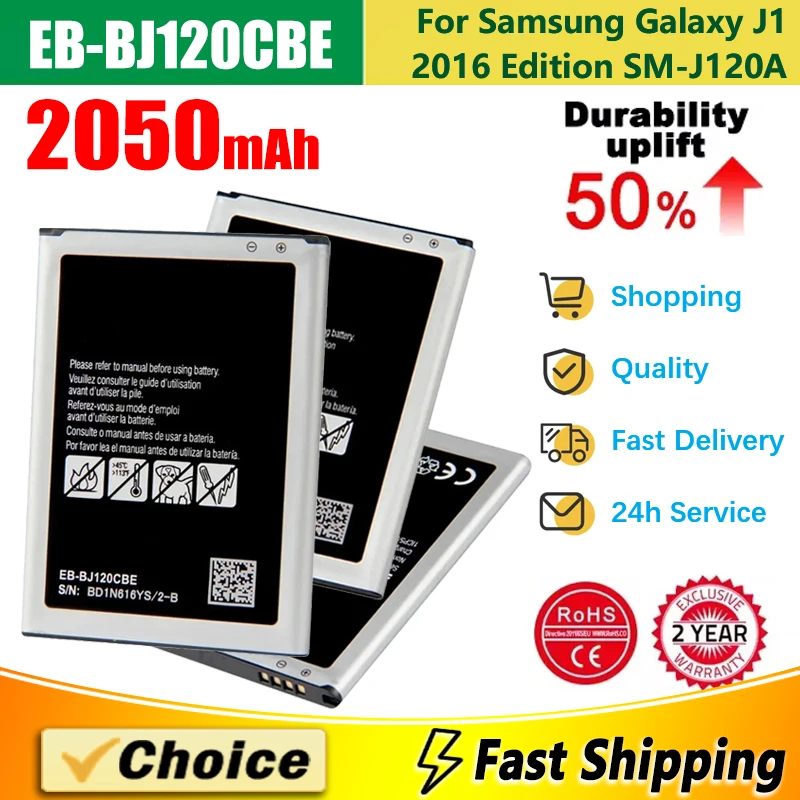 交換用リチウム電池,EB-BJ120CBE U, Galaxy Express 3, 2016エディション,j1,j120a,f,j120ds,2050mah,新品