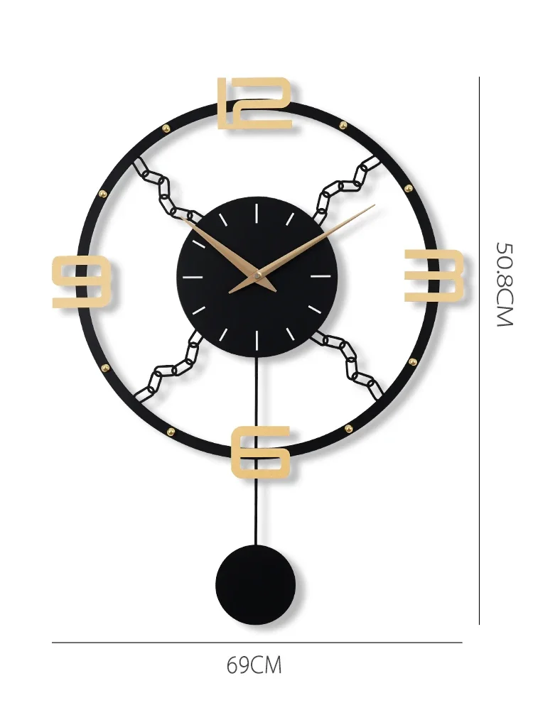 YY Clock Wall Clock Living Room Atmosphere Creative and Slightly Luxury Simple Decoration Pocket Watch