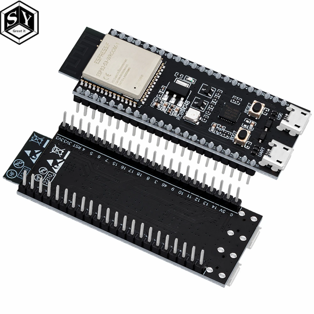 RCmall ESP32-S3-DevKitC-1 N16R8 Development Board Wi-Fi + BLE MCU Module Integrates Complete Wi-Fi and BLE Functions 16MB Flash