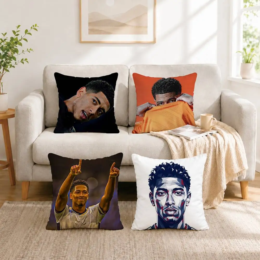 B-Basketball star Jude Bellingham Pillow Case Square Double-Sided Sofa Cushion Cover Bedroom Bedside Pillow Gift