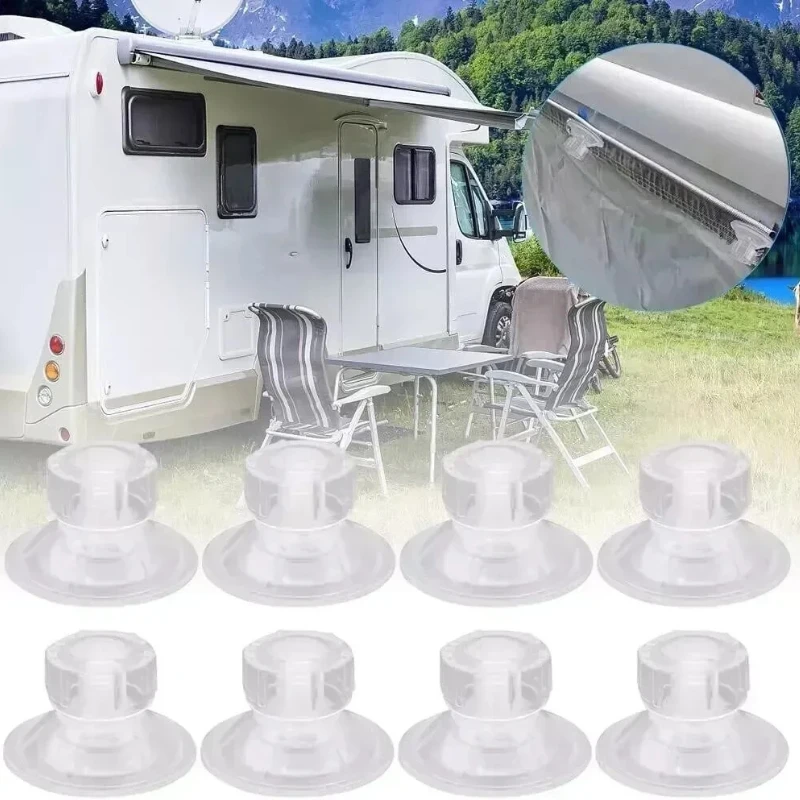 

10pcs Caravan Motorhome Organiser 45mm/Securing Hooks High-Grip Awning Suction Cup Fixing Pads Car Camping Tarpaulin Accessories