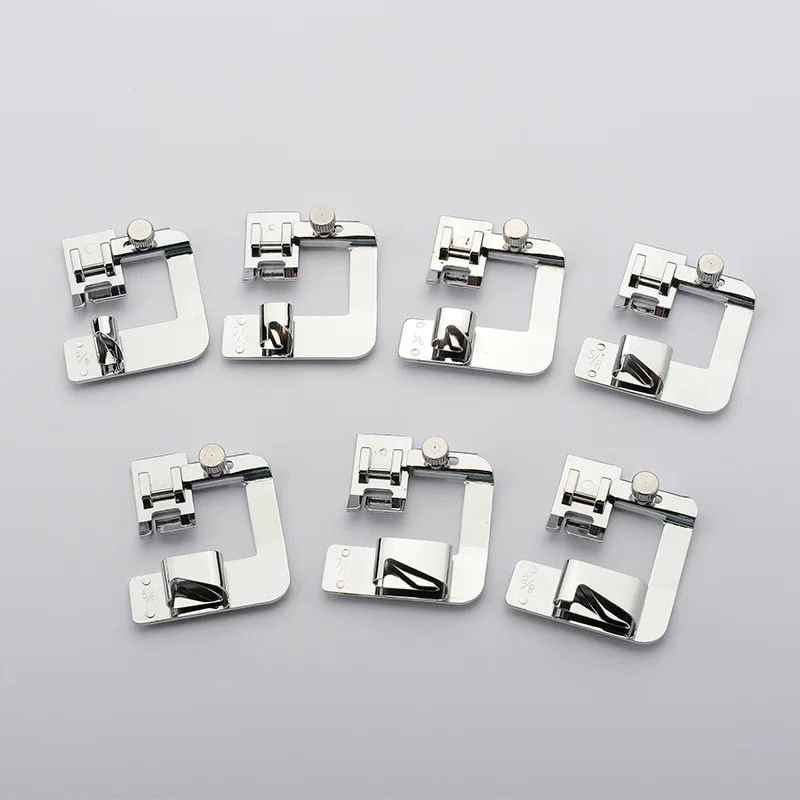 Sewing Accessories 6/9/13/16/19/22/25mm Domestic Sewing Machine Foot Presser Foot Rolled Hem Feet Sewing Tools