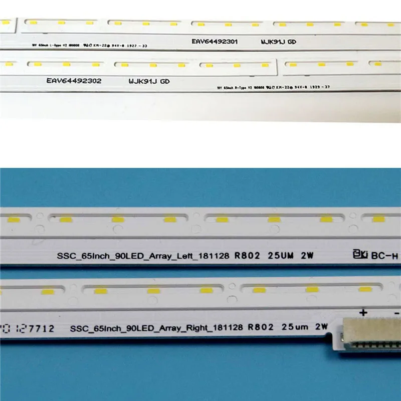 Imagem -02 - Tiras de Luz de Fundo Led para lg 65sm86007 65sm8500 65sm8050 65sm8600 65sm82007 Barras Matriz _ Esquerda e Direita Mek64606501 Pranchas