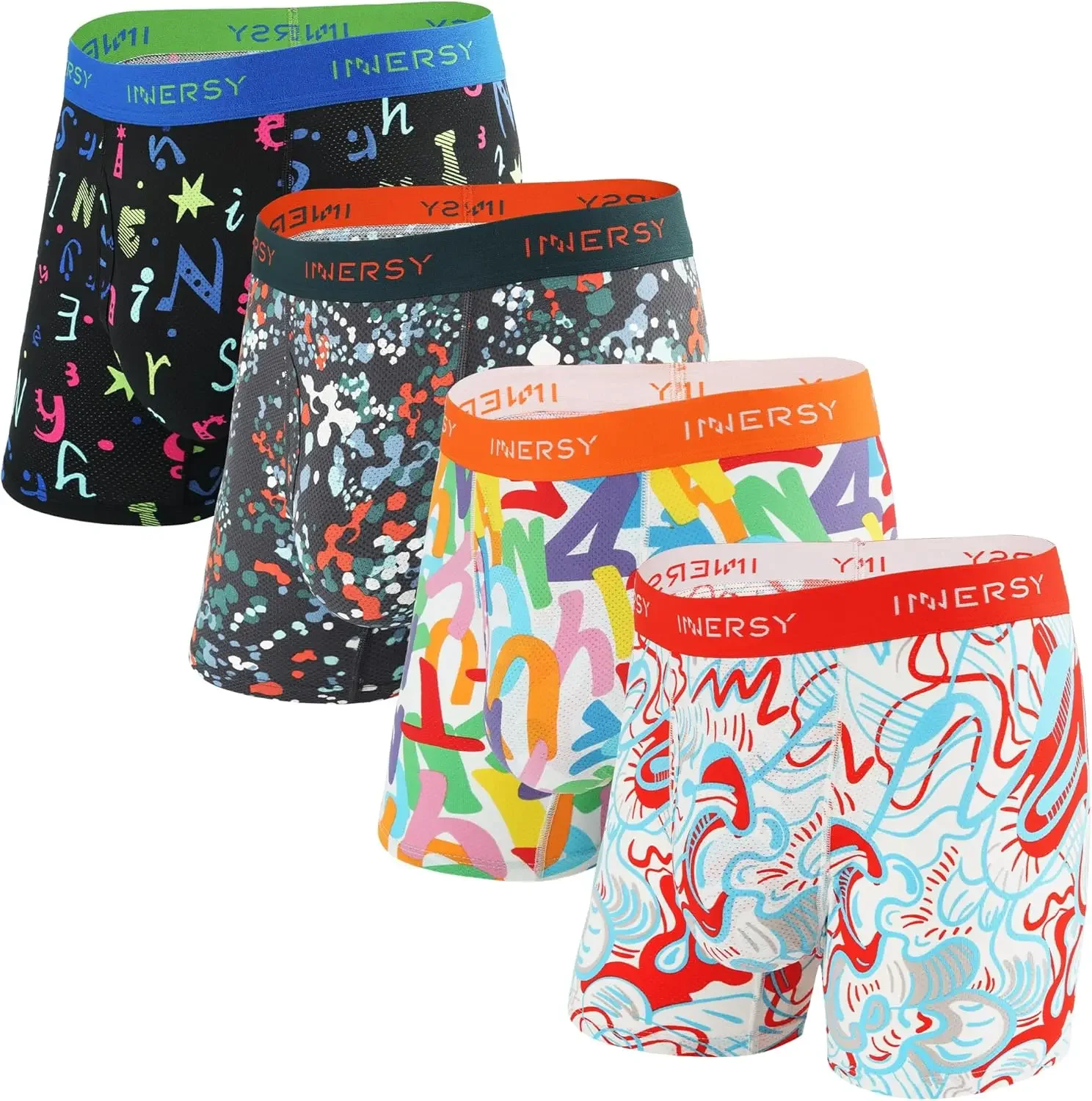 

Men's Breathable Mesh Boxer Briefs Cooling Moisture Wicking Underwear 4-Pack