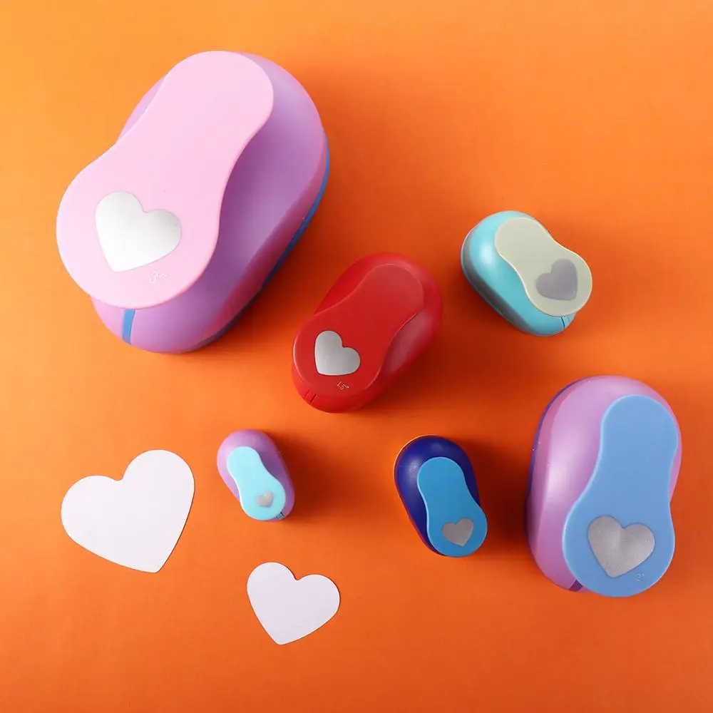 DIY hecho a mano manualidades corte de papel en forma de corazón niños punzones en relieve perforadora máquina de álbum de recortes punzones fabricante