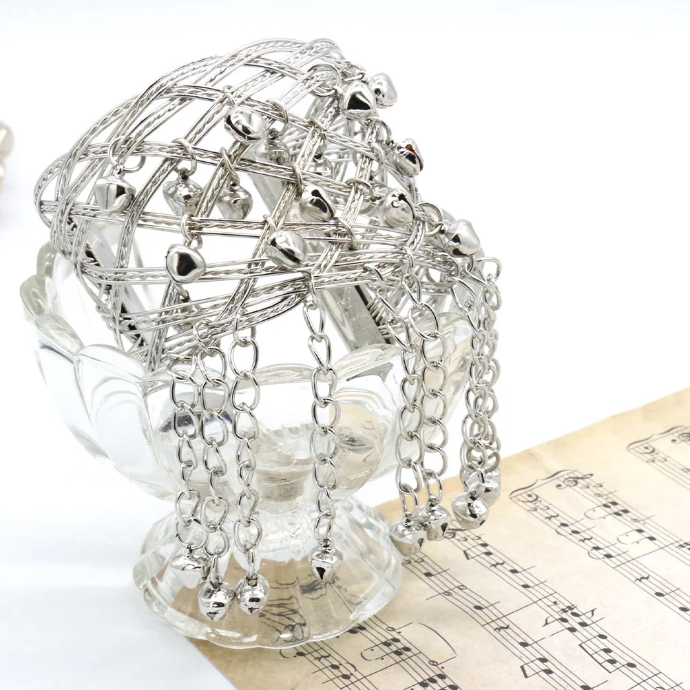 

2Pcs Belly Dance Bell Arm Bracelet Decorative Bell Chains Perfect for Stage Performance Dance Practice Women Costume Accessories