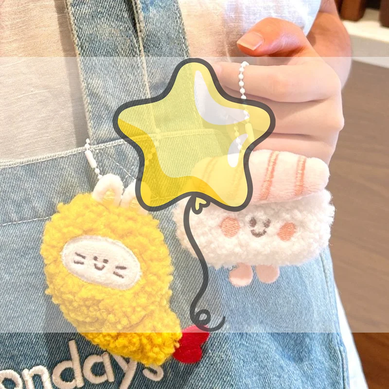 

Милый плюшевый брелок с вкусной едой, подвесные украшения для суши, подвеска для рюкзака, украшения, аксессуары, креативный брелок для куклы, подарок