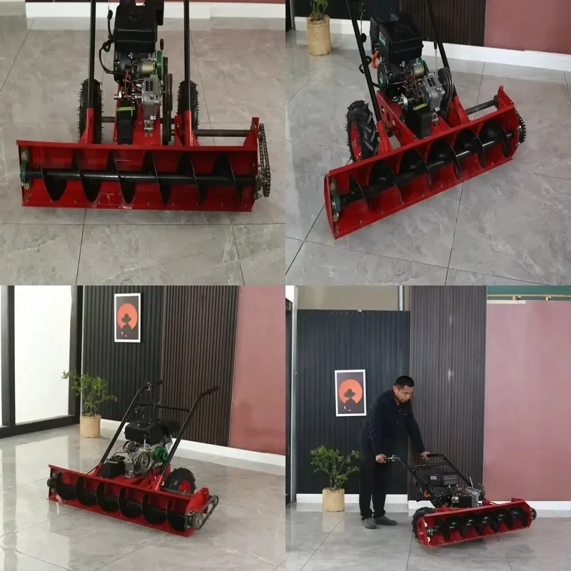 Hand Push Snow Plow for Property Community Road Snow Throwing Multi-FunctionalDiesel Snow Plow