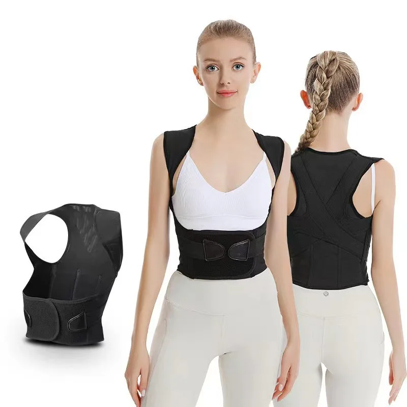 Hunchback aligners with men's and women's adult-only scoliosis open shoulder straight open back posture strap artifact