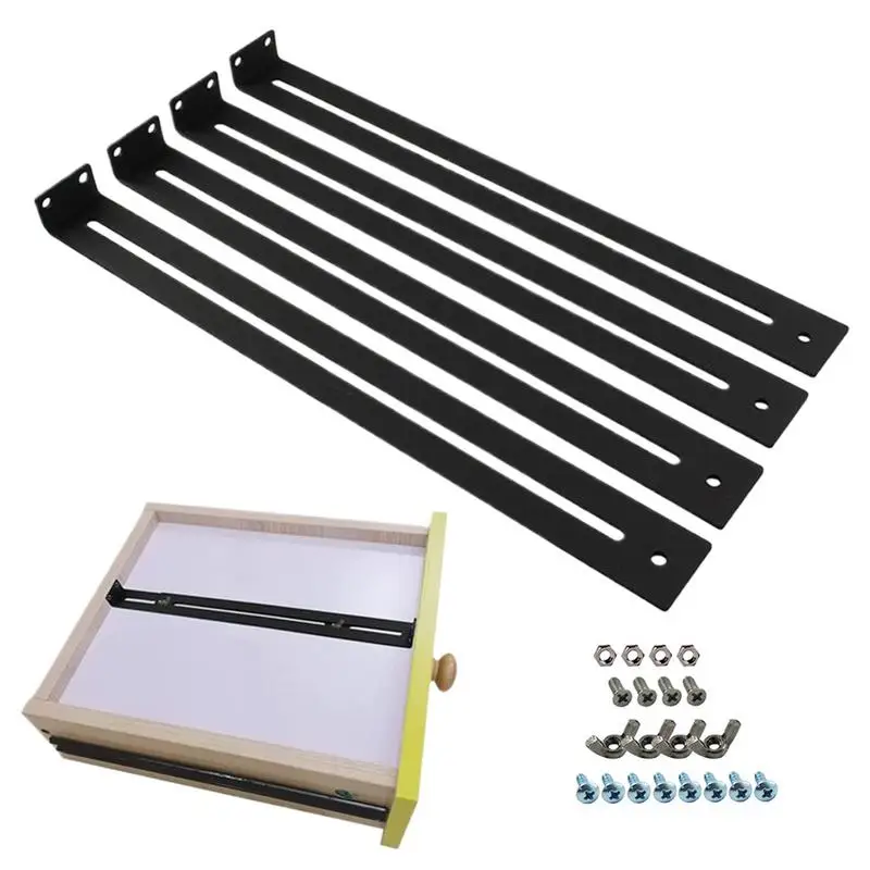 4pcs Drawer Repair Kit Furniture Repair Kit Mounting Brackets Bottom Support Tool Set with Screws Replacement Parts Heavy Duty image 5
