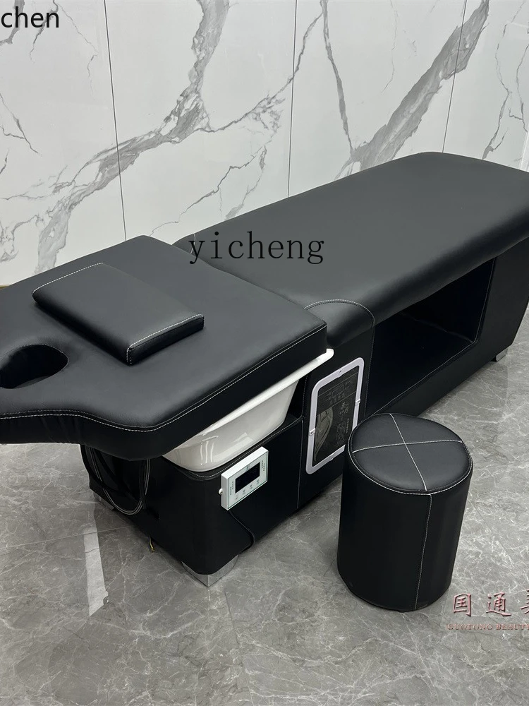 YFY  Barber Shop with Water Heater Fumigation Water Circulation Head Treatment Shampoo Chair Hair Salon Full Lying Bed