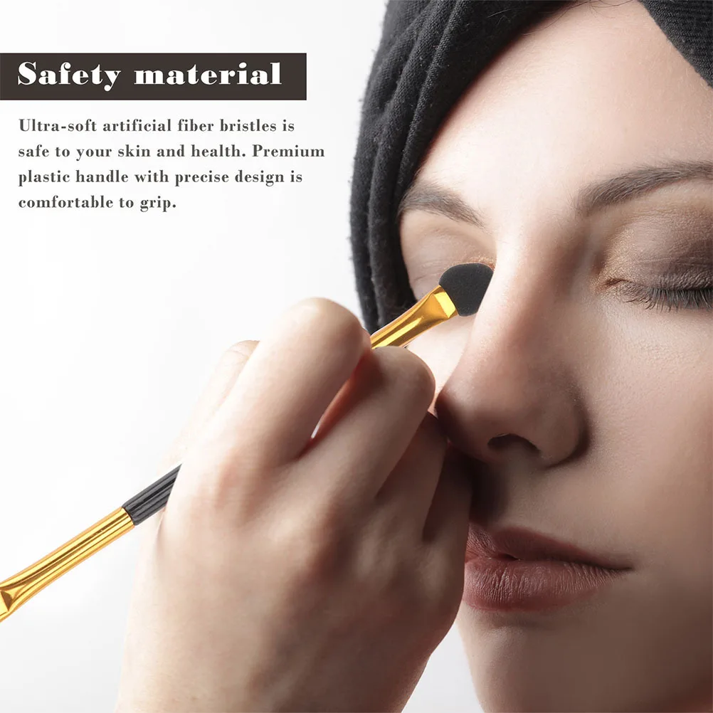 20 stuks dubbelzijdige vezel oogschaduwborstels professionele make-up tool set oogschaduw applicator schoonheid make-up accessoire collectie