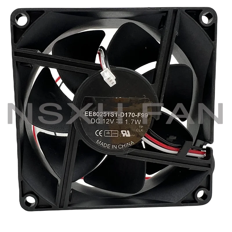 

EP6127A Projector EE80251S1-D170-F99 DC 12V 1.7W 3-pin 3-pin Connector 80mm 80x80x25mm Server Square Fan