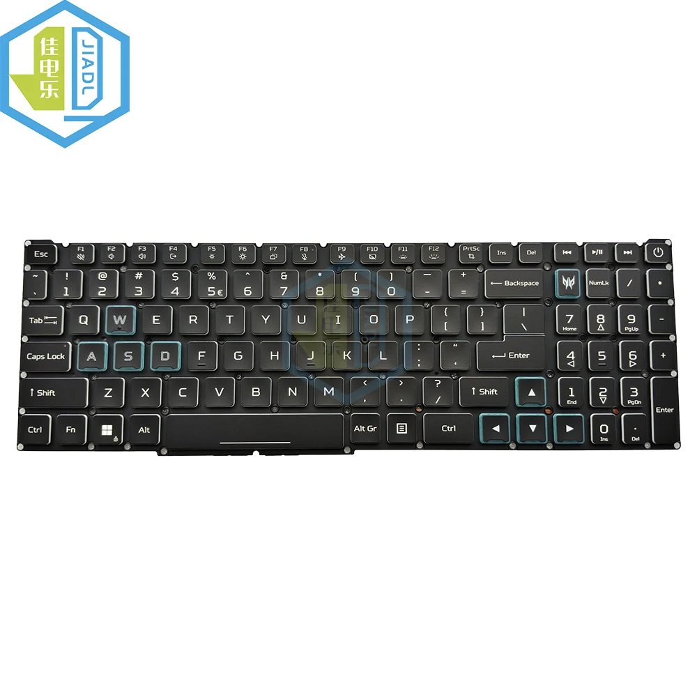 

US BR LA SP HB RU с цветной подсветкой и синим краем для Acer Helios Neo PHN16-71 PHN16-71-747H, оригинальная замена клавиатуры для ноутбука