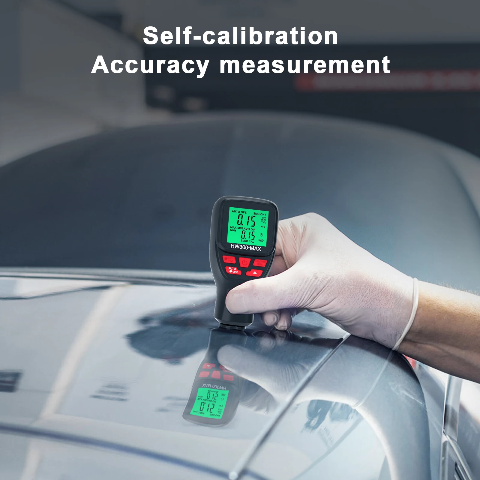 Car Paint Film Tester LCD Display Car Coating Thickness Gauge 0-2000UM Coating Measuring Tools Automotive Paint DFT Meter