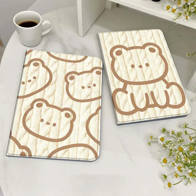 

Вязаный чехол с рисунком плюшевого мишки для Huawei MediaPad MatePad M5 M6 11 12 X SE T10 T10s 2 C5e T5 Pro Lite Air 11,5-дюймовый планшет