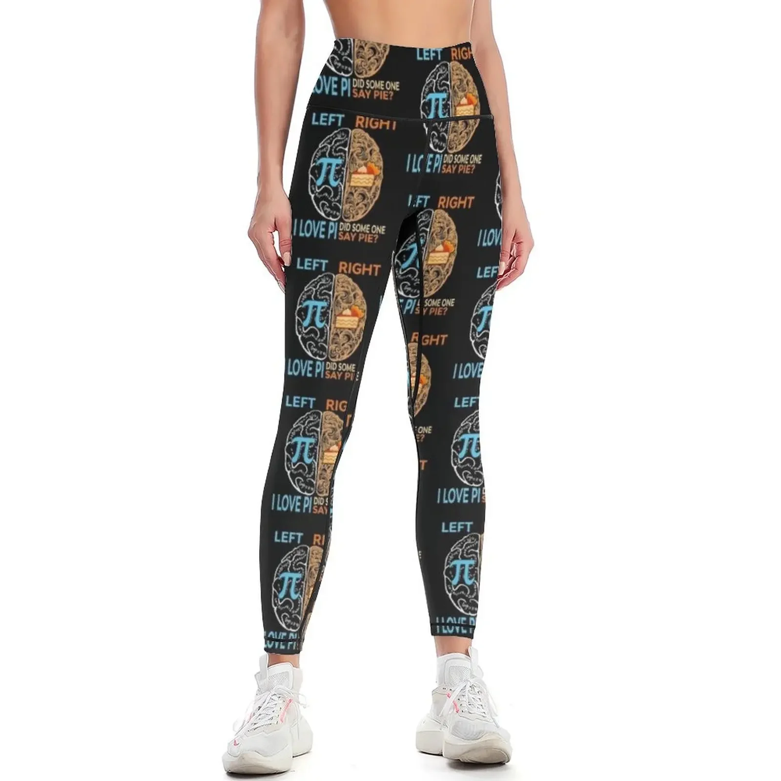 

Happy Pi Day Left I Love Pi Right Did Someone Say Pie Leggings Sweatpants active wear sports for gym gym womans Womens Leggings