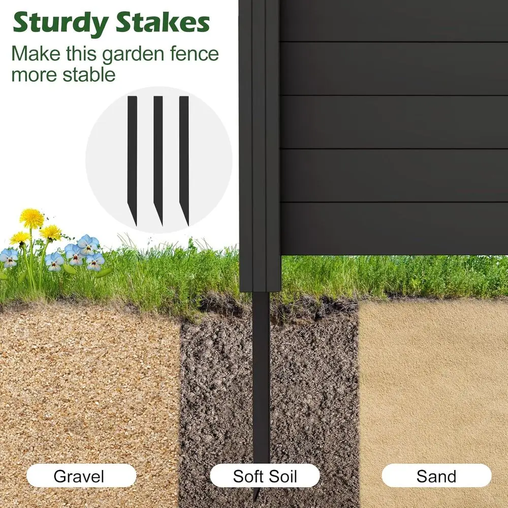 Privacy ence 2 Panels, 48”L x 48”W Trash Can Hider Outdoor | with Stakes, Pool Pump Enclosure, Air Conditioner ence or Garden Pa