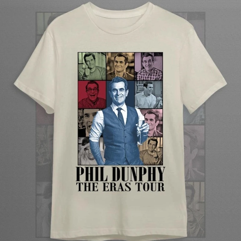 Phil Dunphy T-Shirt Modern Family TV Show Graphic Funny Sitcom Character Shirt Comedy Series Fan Merch Gift Eras Tour Style Tee