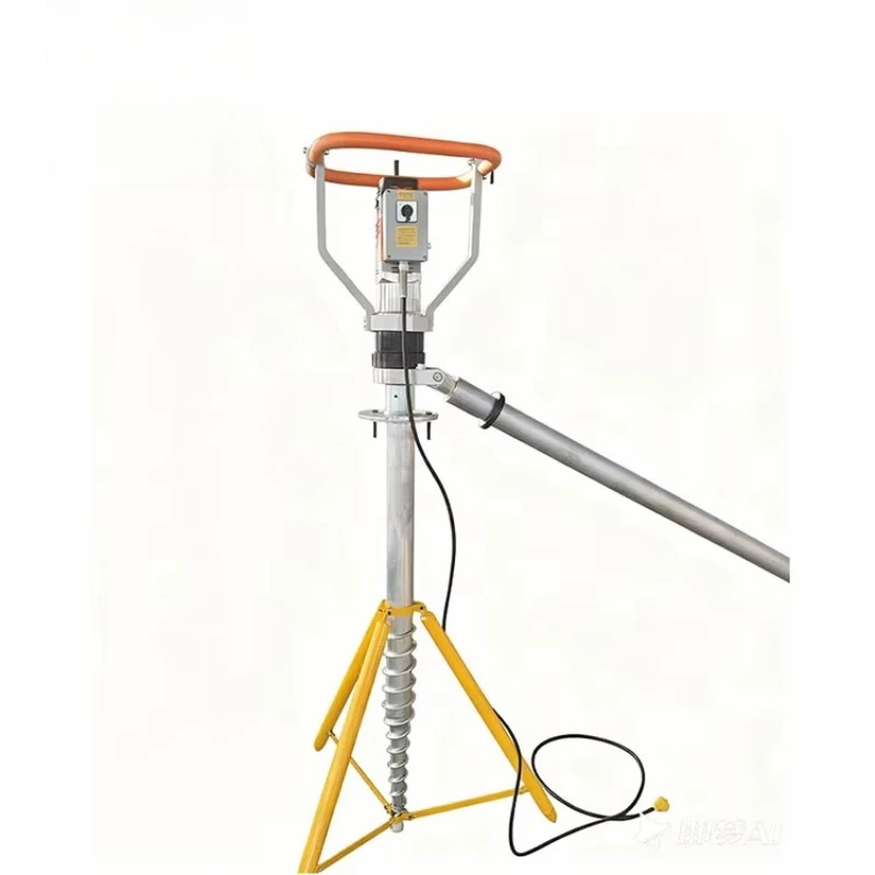 Portable Handheld Electric Motor Ground Screw Driver Pile Machine Solar Pile Driver Auger Drill Rig Borehole Drilling Machine