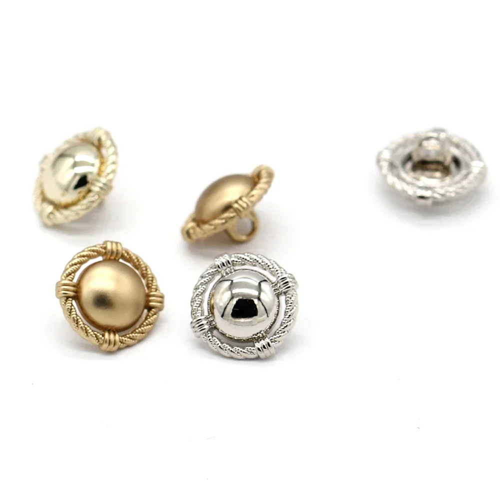 DOTOLLE 10Pcs/set 11mm Vintage Shirt Gold Metal Buttons for Clothes Fashion Skirt Blouse Sewing Accessories Hnadmade Decorations