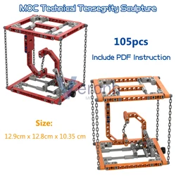 Tensegrity Sculpture Model Technical Building Blocks Physics Science Anti-Gravity Balancing Frame Desk Toy Gifts Home Decoration