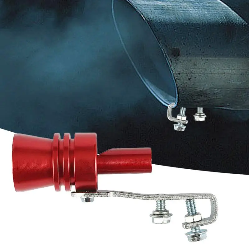 Exhaust Whistle Lightweight Aluminum Alloy Exhaust Pipe Roar Maker Turbo Sound Whistle Exhaust Muffler Tailpipe Blow Off Valve