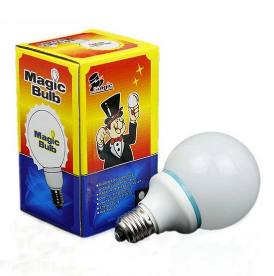 Magnet Control Magic Light Bulb white Lamp & Magnet Ring Magic Tricks magician stage street Accessory illusion YH230