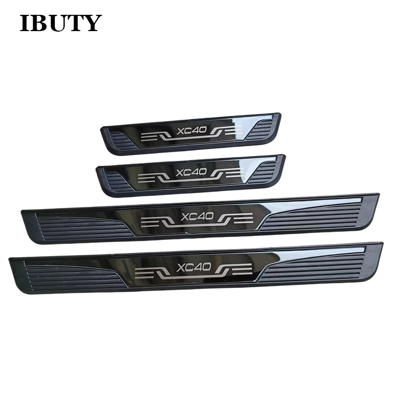 

For Volvo XC40 2018-2024 Car Door Sill Welcome Pedals Outer Threshold Guard Trims Car Styling Protective Strips