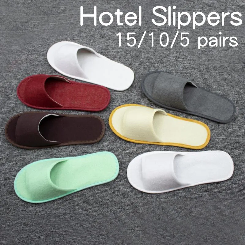 5/10/15 Paar Platte Slippers Herbruikbare Verdikte Zool Opvouwbare Slippers Schoenen Mannen Vrouwen Trave Hotel Slippers 27Cm Maat