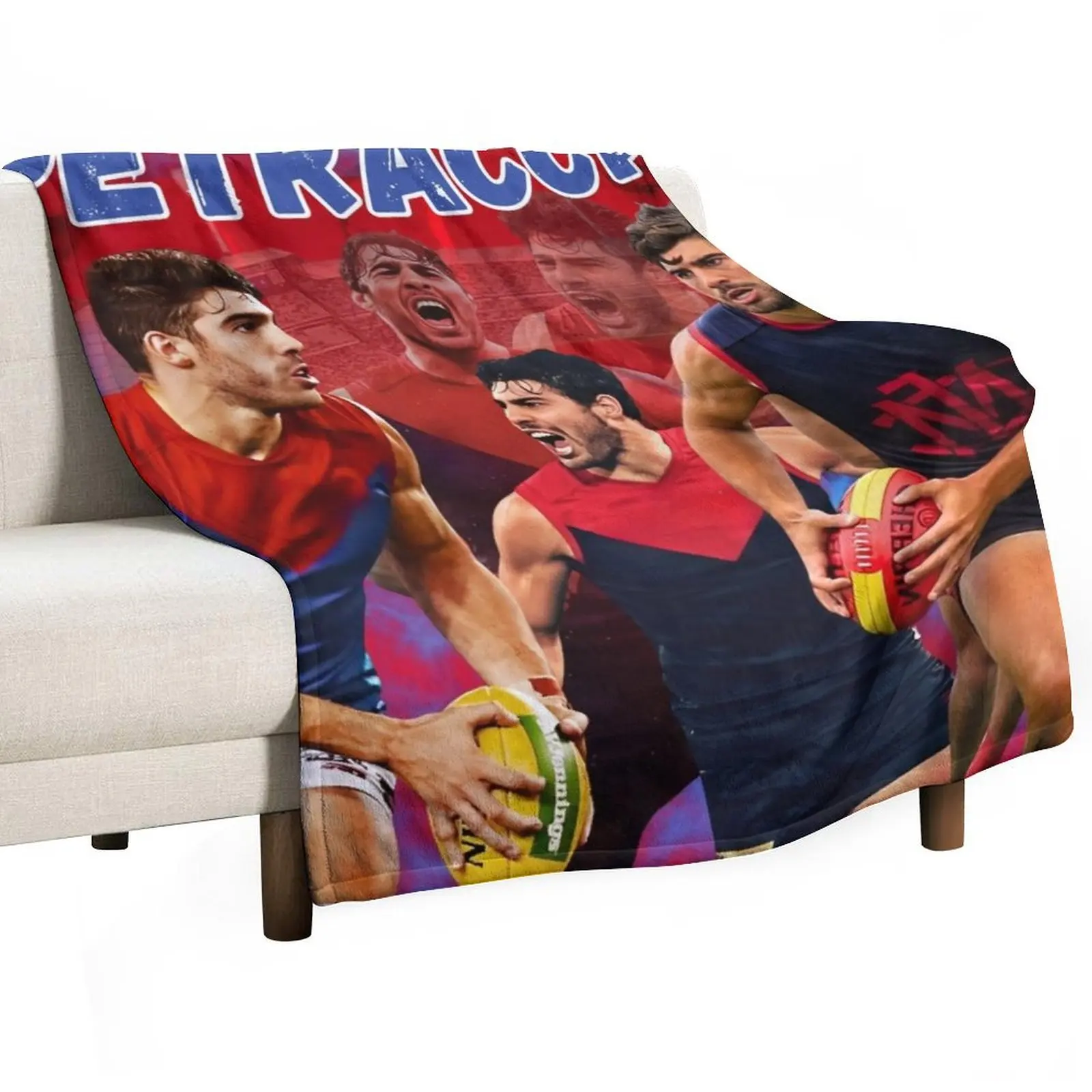 

Christian Petracca Melbourne Football Club AFL Throw Blanket Hairy warm winter Blankets