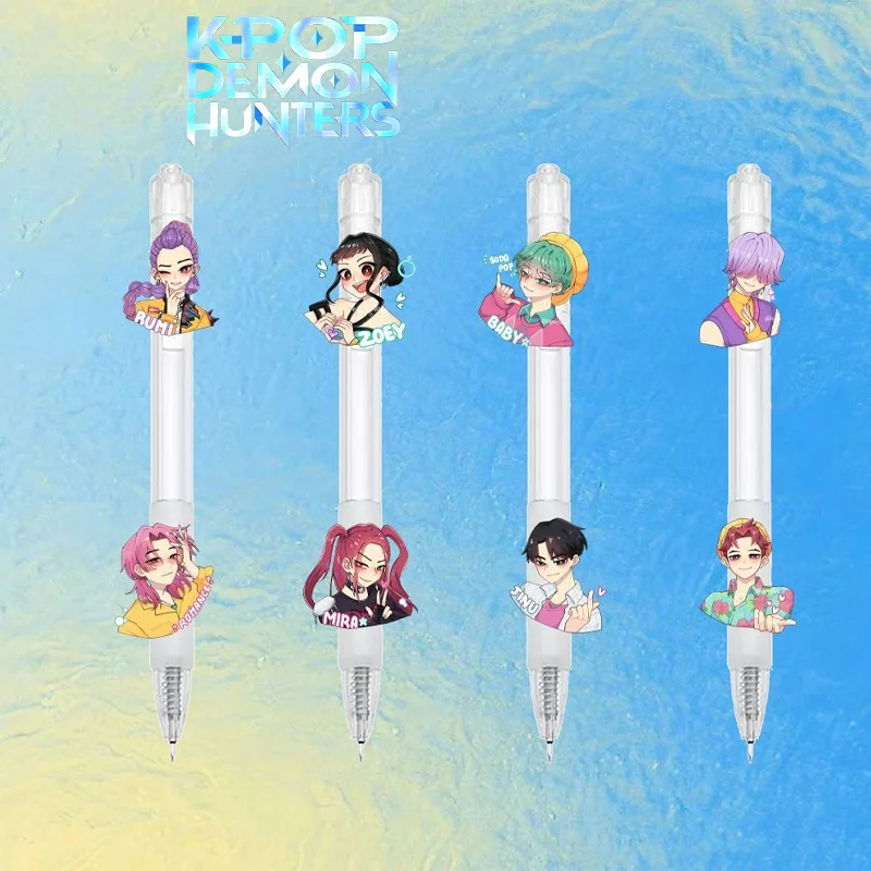 3 قطعة KPop شيطان الصيادين القلم الأسود طالب تأخذ امتحان الكتابة رسم لعبة أنيمي الكرتون الشكل القرطاسية لوازم الدراسة الاطفال هدية #1