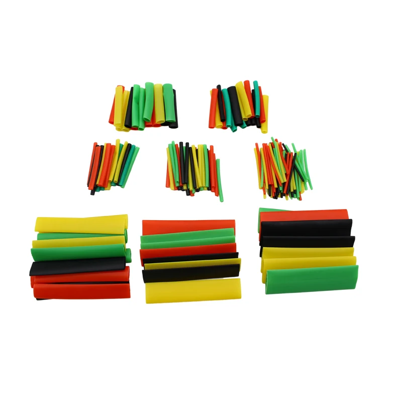 127/328pcs Heat Shrink Tube 2:1 Shrinkable Wire Shrinking Wrap Tubing Wire Connect Cover Protection with 300W Hot Air Gun