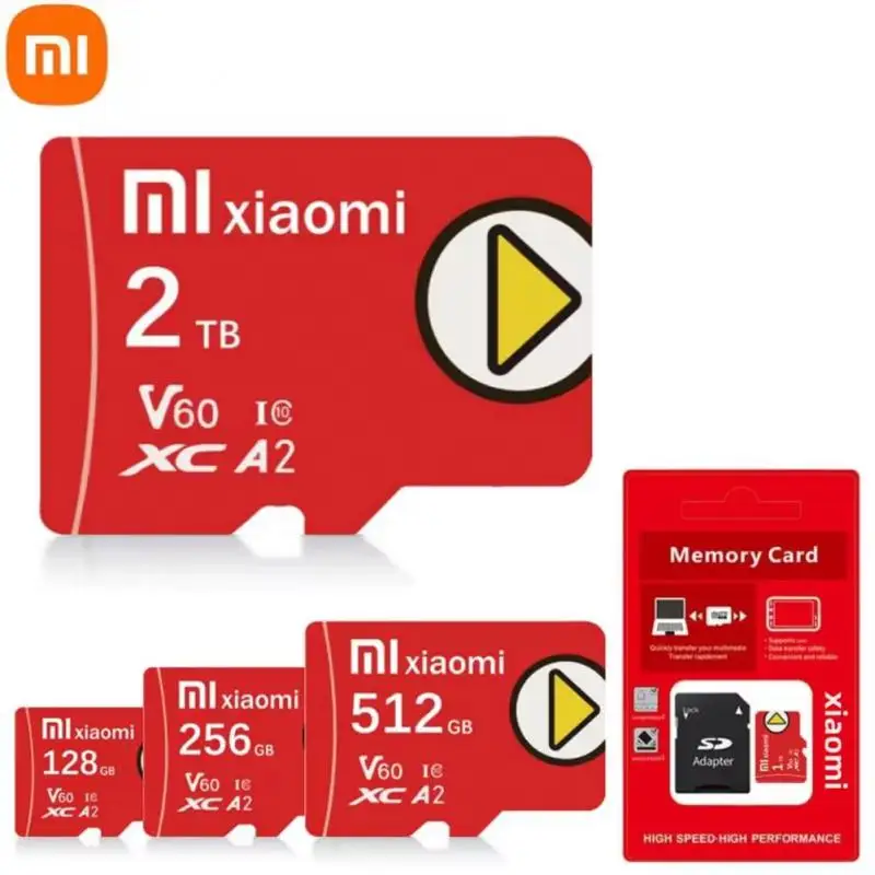 Tarjeta de memoria Mijia Xiaomi de 2TB, tarjeta TF de 128GB Clase 10 V30, tarjeta SD de 1TB, tarjeta Micro TF SD de alta velocidad de 512GB, 256GB para Nintendo Switch