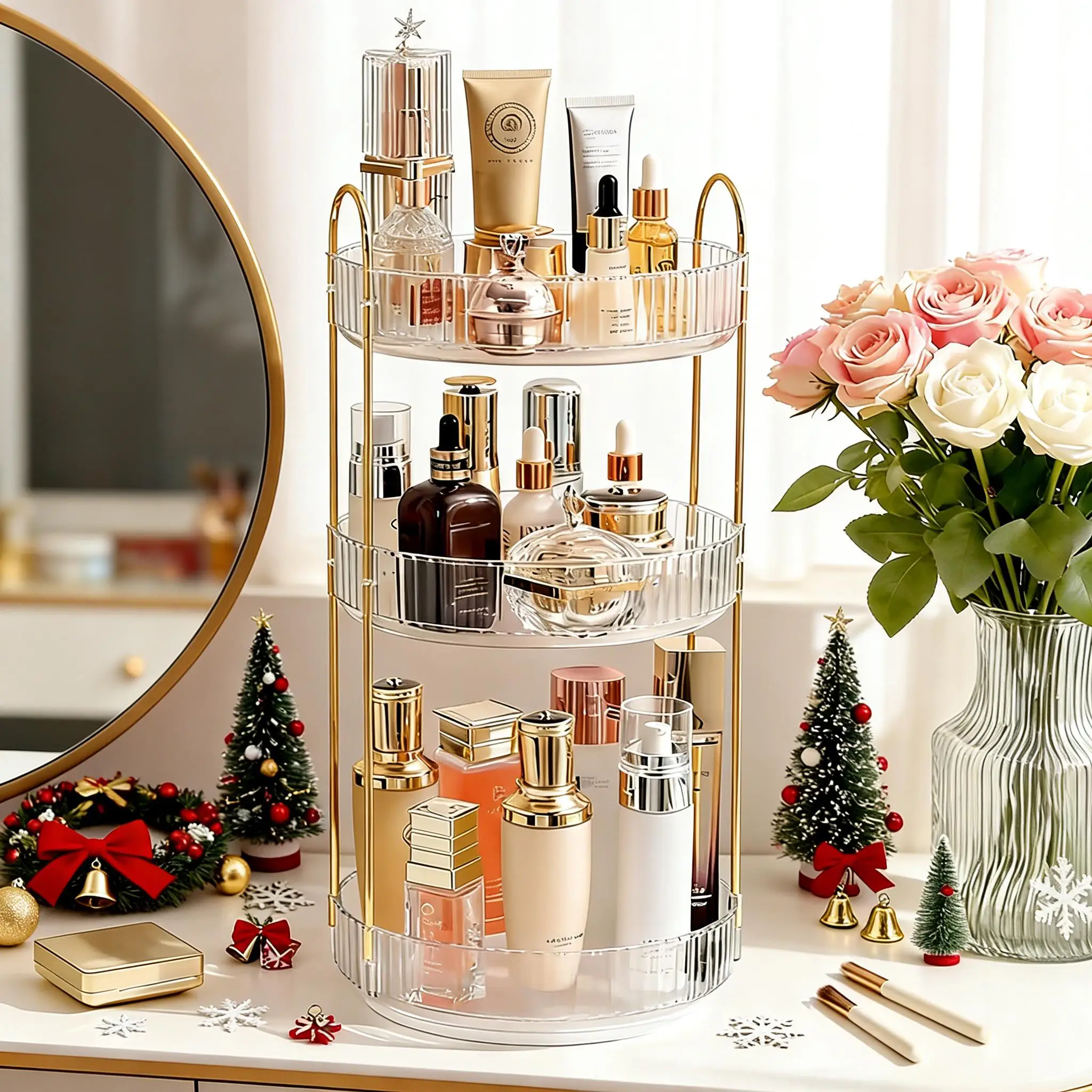 Organizer Cosmetico Trasparent - Luxury Gold Skincare recensione e prezzo