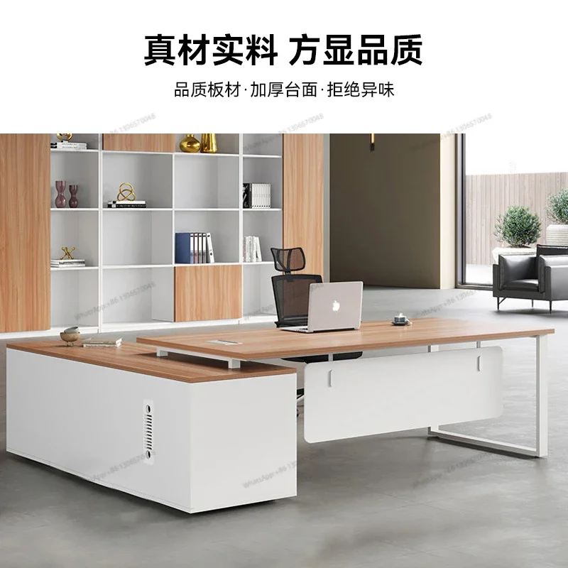 

The combination of boss's desk and chair is simple, modern, and single person manager's desk, supervisor's desk, and staff's des