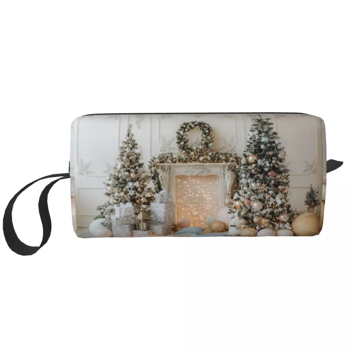 

Подарочная сумка с Санта Клаусом на Рождество и зиму, водонепроницаемая дорожная косметичка с окошком, Скандинавская Сумочка для косметики, новый год