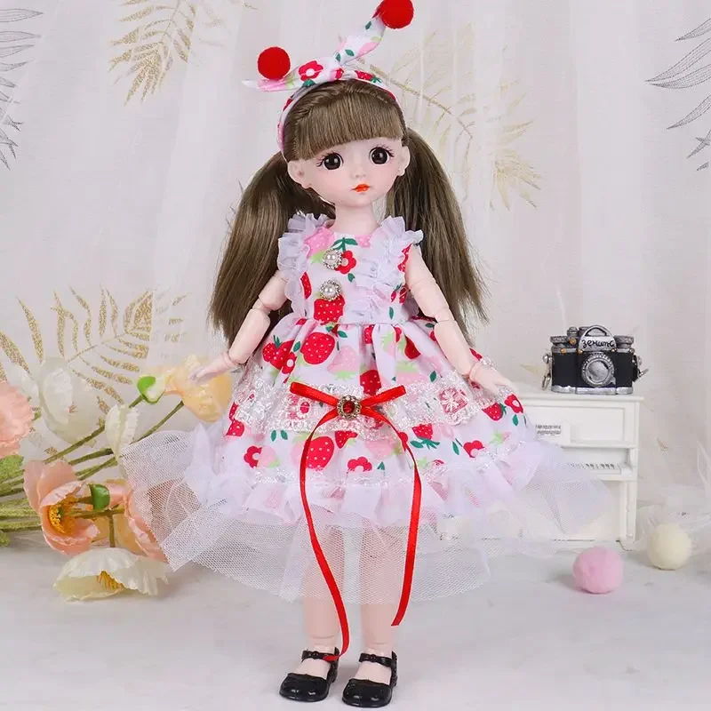 30cm Lolita Dress Doll 1/6 Dressing Up Ball Joint Toy  Princesses Children's Play Bjd Doll Full Set Make Up Dolls for Girls