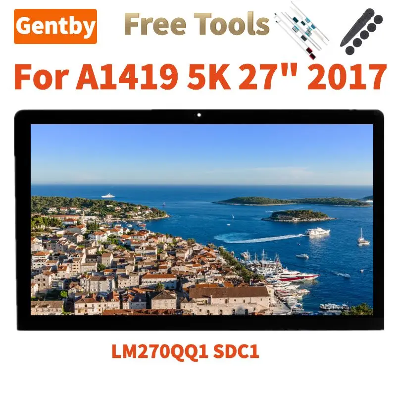 Original Lm270qq1 Sdc1 Sdc2 para Imac A1419 5k 27 Polegadas Retina Display Lcd Meados de 2023 5120×2880 Emc 3070 Mne92 Mnea2 Mned2 Pro 575