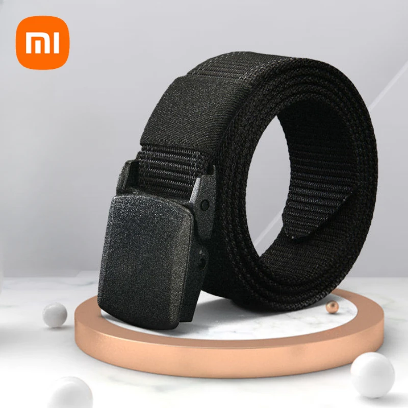 Xiaomi Pelliot Fashion Business Men'S Belt Genuine Luxury Automatic Buckle Belt Leather Soft with Pants Jeans Nylon Waistband