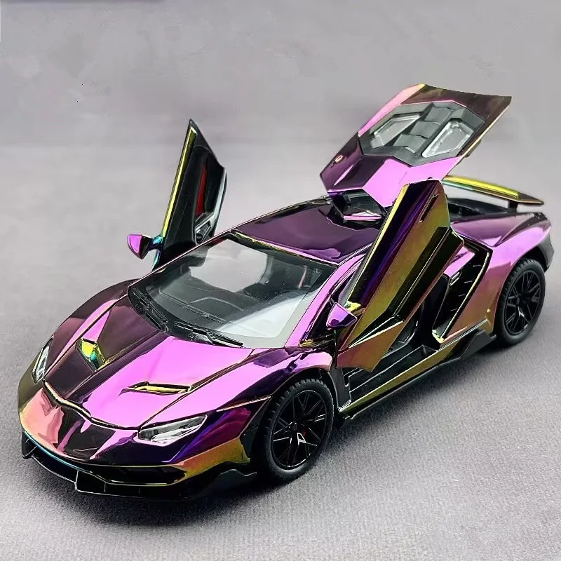 

1:24 LP770 LP770-4 Alloy Electroplated Sports Car Model Diecasts Metal Racing Super Car Vehicles Model Sound Light Kids Toy Gift