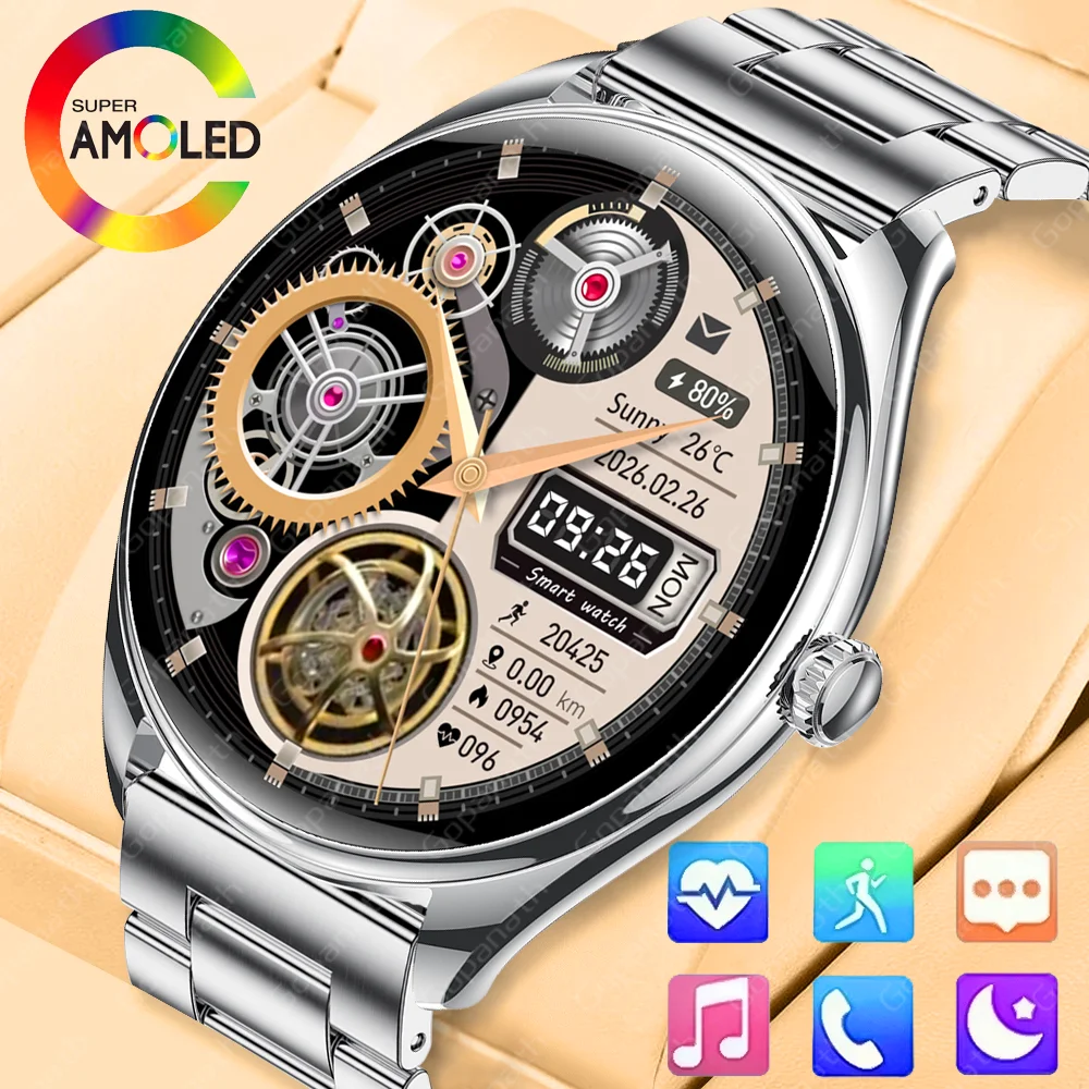 2024 New Ｗomen's Ｕltra-Thin Smartwatch 1.43-Inch 466*466 AMOLED HD Screen Heart Rate Monitoring Bluetooth Call Men's Smartwatch