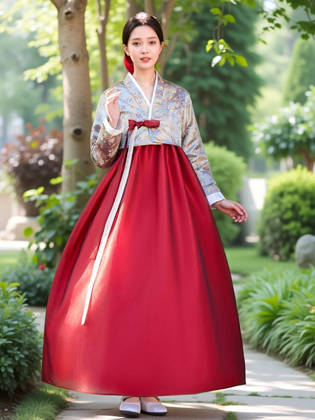 

Traditional Korean Ethnic Costume Women's Stage Dance Suit Photography Performance Ceremony Dress Ethnic Hanbok Customizable