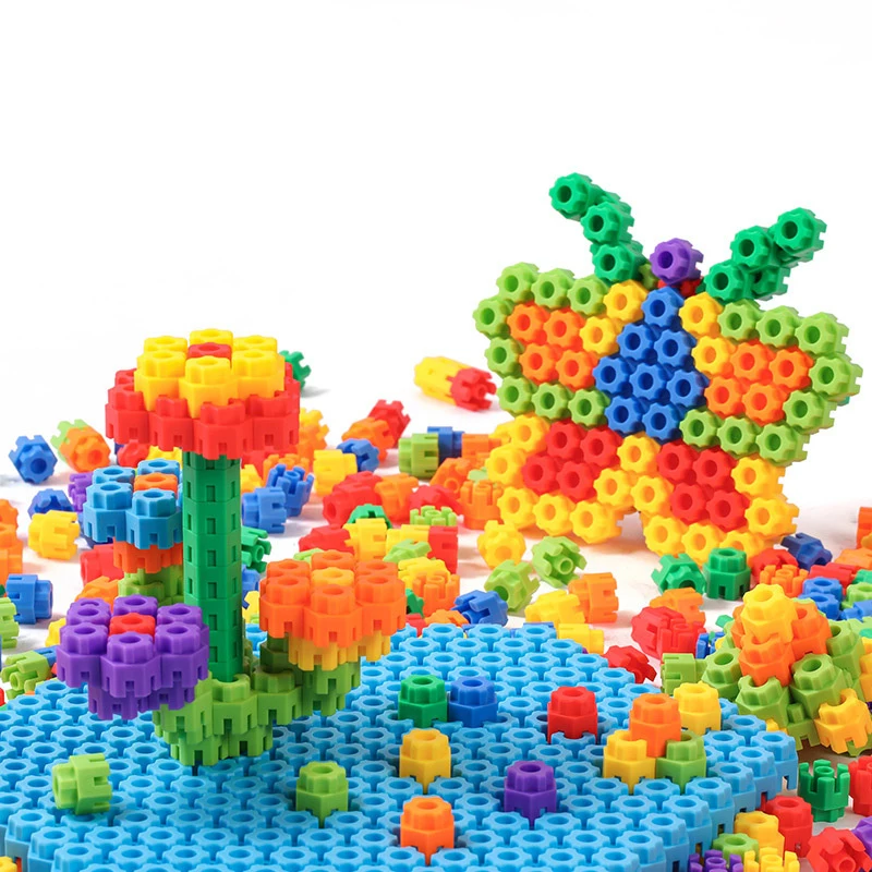 Kids Hexagonal Building Blocks for Kids Colorful STEM Building Toys for Kids Learning Kindergarten Educational Connecting Toys