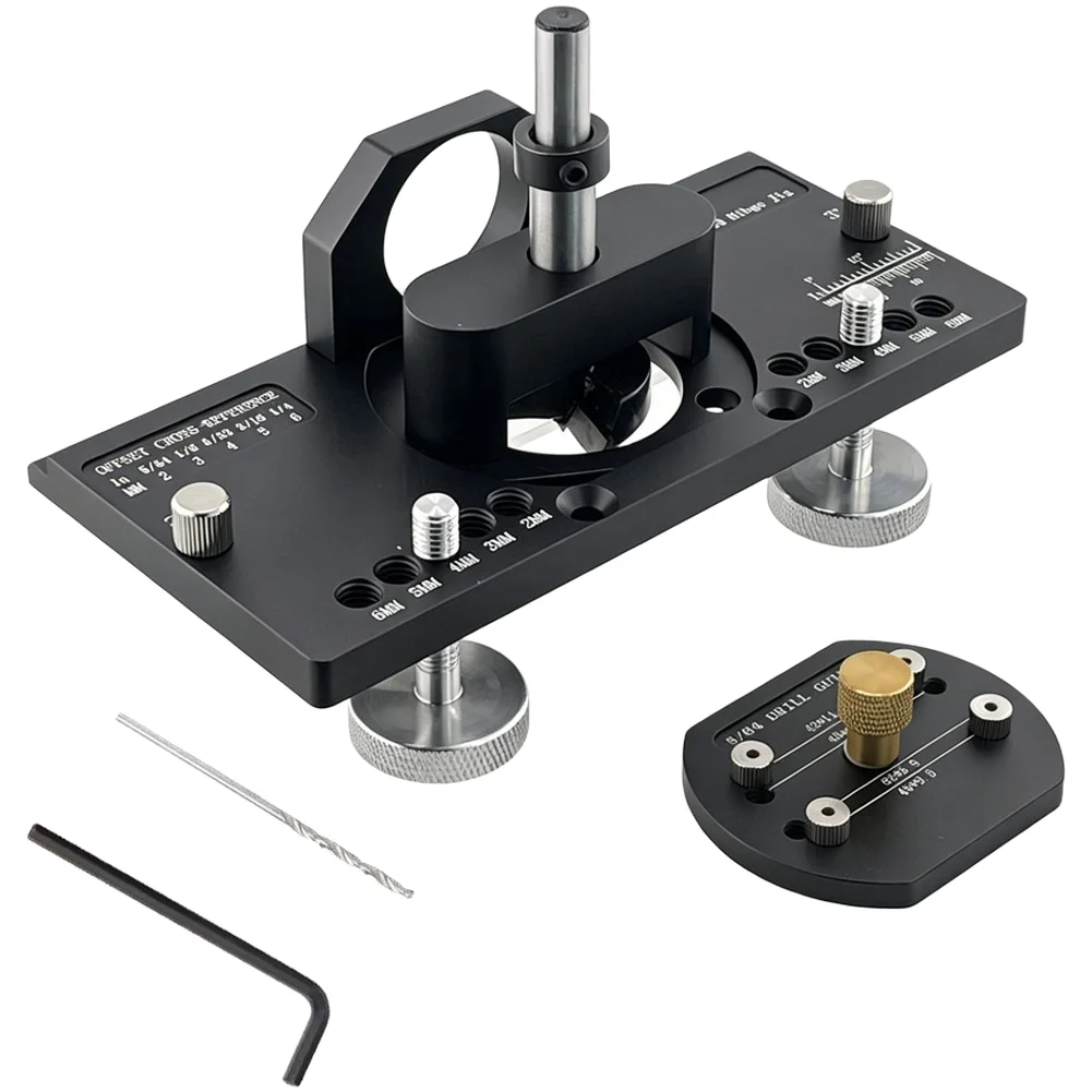 Aluminum Alloy Hinge Drilling Jig For 35mm 26mm Concealed Cabinet Door Woodworking Boring Locator Tool Adjustable Depth Guide
