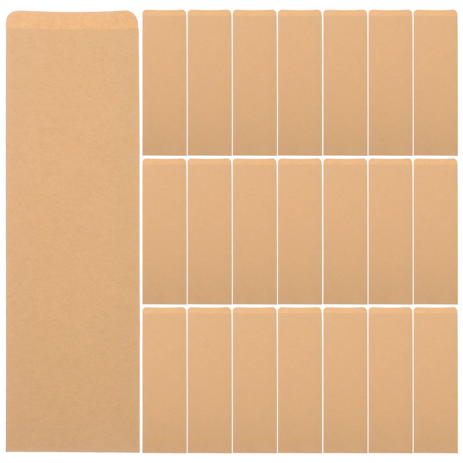 200Pcs Kraft Paper Silverware Bags Greaseproof Churro Wrappers Disposable Flatware Sleeves for Takeout Restaurant Bbq Catering