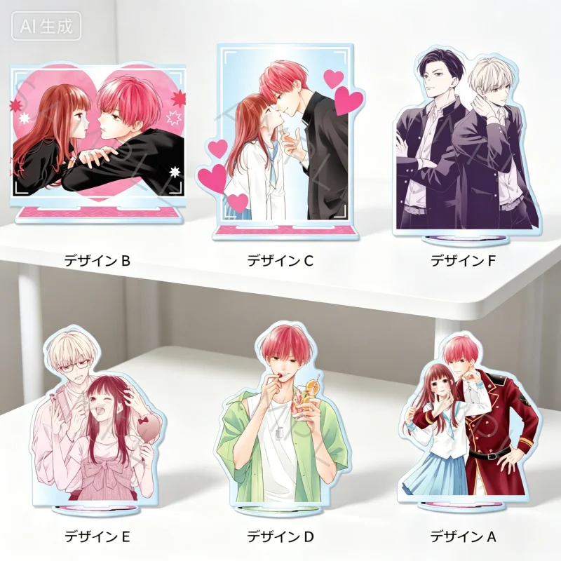 Llaveros de Acrílico de 15 CM con Personajes de Anime Rosa y Habanero, Figuras Decorativas para Escritorio, Accesorios, Colección de Artículos, Regalos