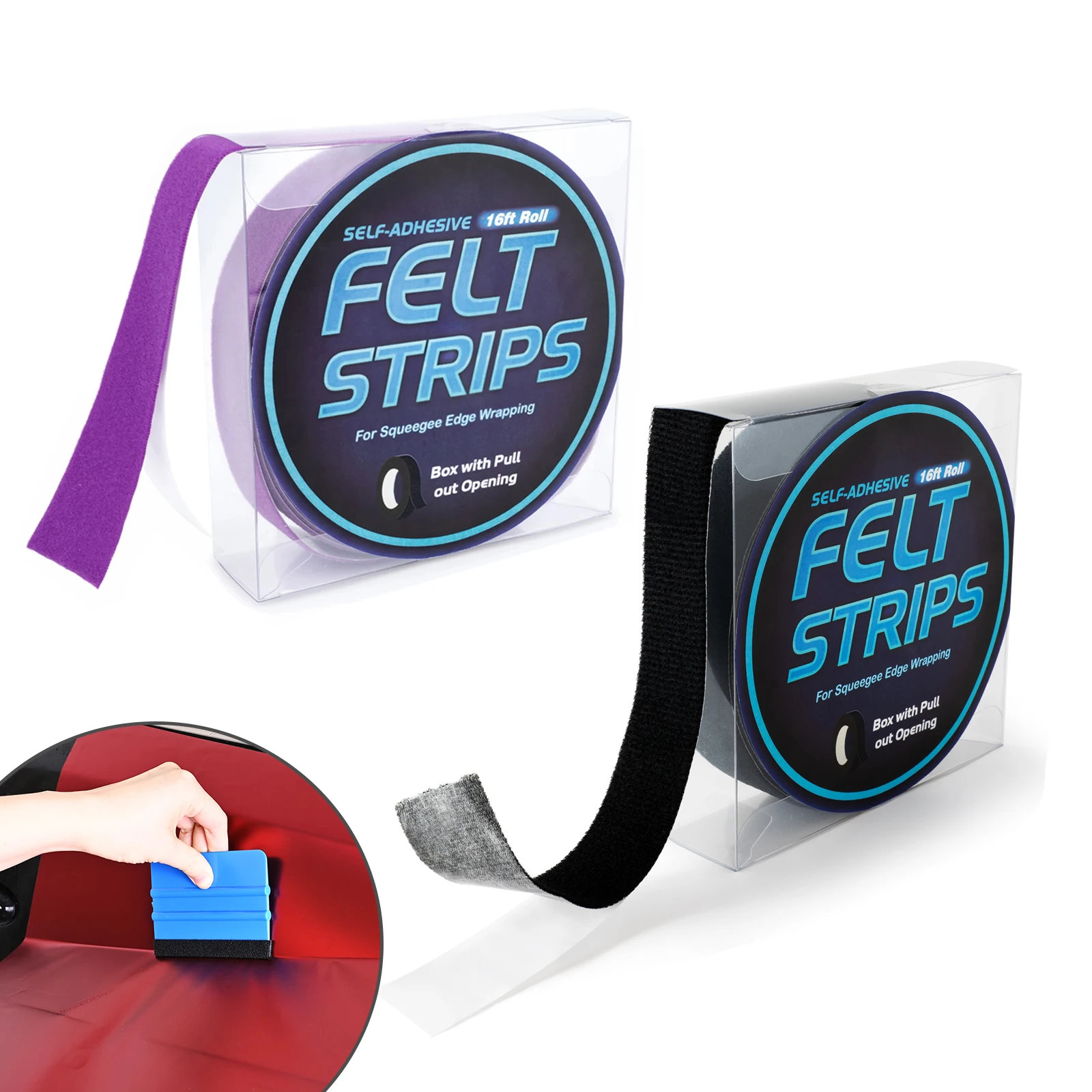 

EHDIS Squeegee Felt Cloth For Car Vinyl Film Wrapping Scraper No Scratch Microfiber Replaceable Felts For Vinyl Spatula