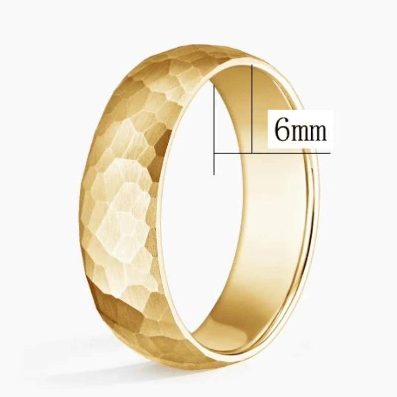 Schwarzer Paarring aus gebürstetem Edelstahl, modisch, gehämmerte, facettenreiche Titanringe für Männer und Frauen, Hochzeit, Verlobung, Schmuck