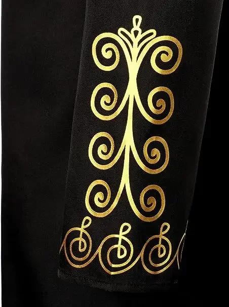 LIBIELIY Abito da uomo Four Seasons Stile etnico africano Abiti ricamati a maniche lunghe Abbigliamento tradizionale da uomo 2 pezzi di lusso